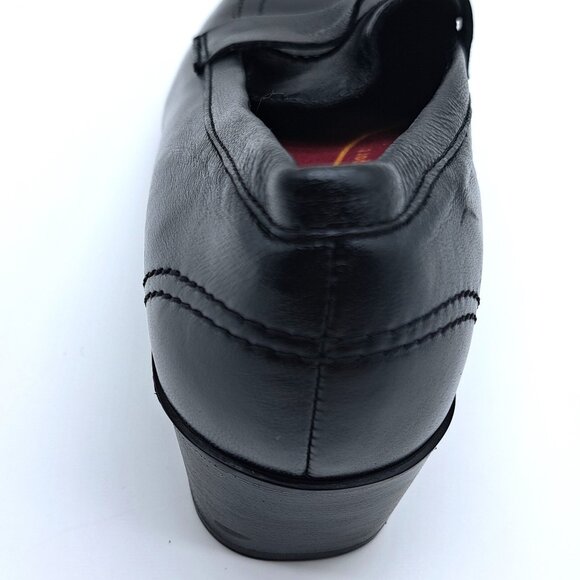 MUNRO America Black Stretch Upper Block Heels Slip On Shoes Size US9 Wide - Picture 9 of 12